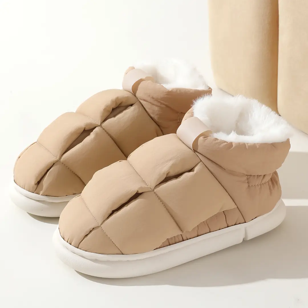 temu floor slippers corduroy non-slip home shoes in stock one-piece delivery warm toe couple warm cotton shoes