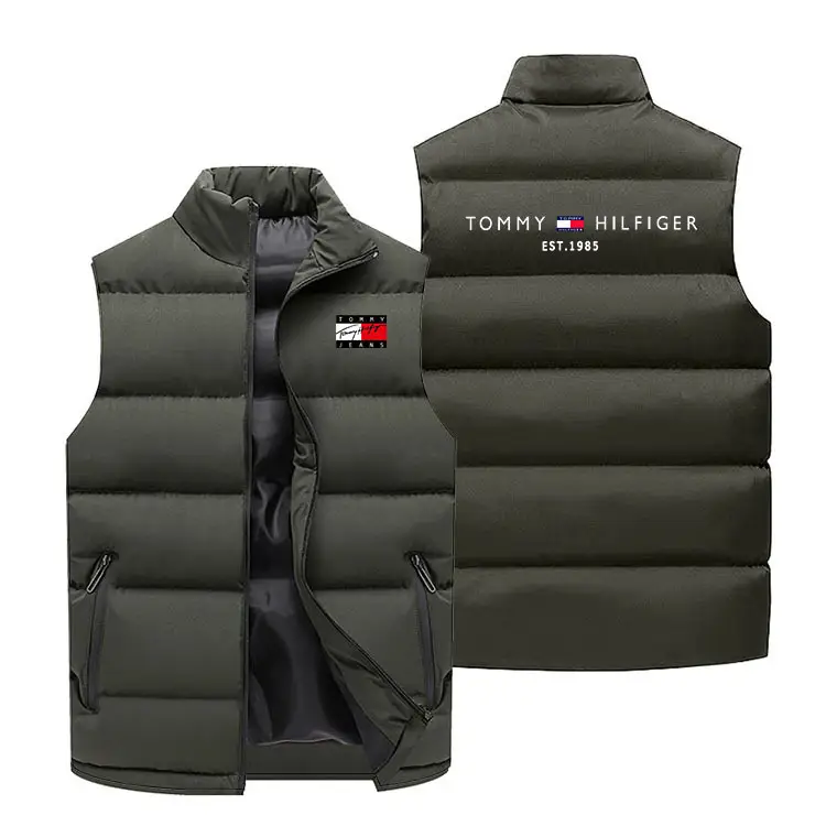 Men's Crossbody Vest Winter Warm Sleeveless Collar - Image 21