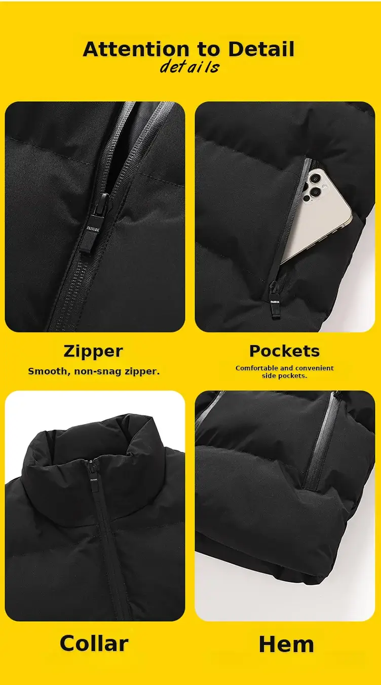 Men's Crossbody Vest Winter Warm Sleeveless Collar — feature 13