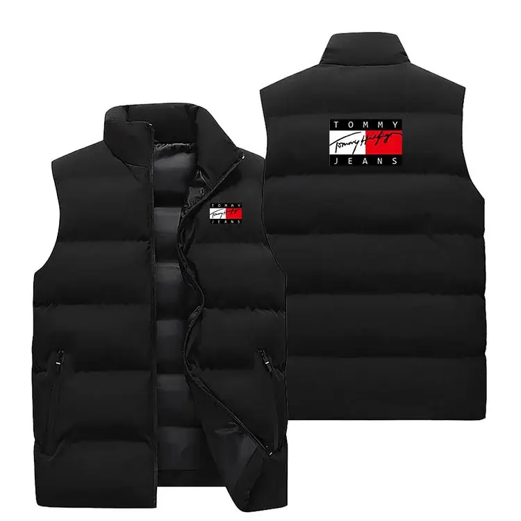 Men's Crossbody Vest Winter Warm Sleeveless Collar — feature 7