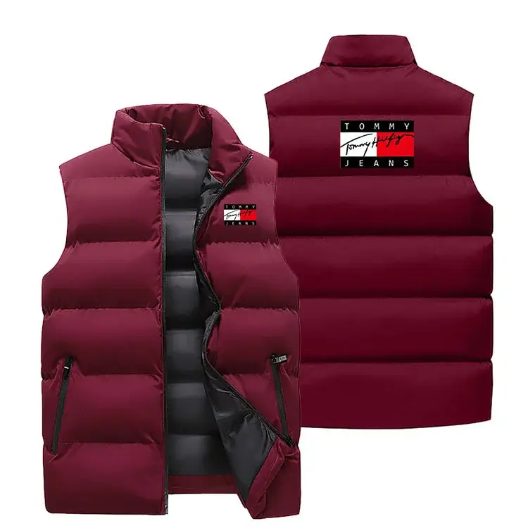 Men's Crossbody Vest Winter Warm Sleeveless Collar — feature 8