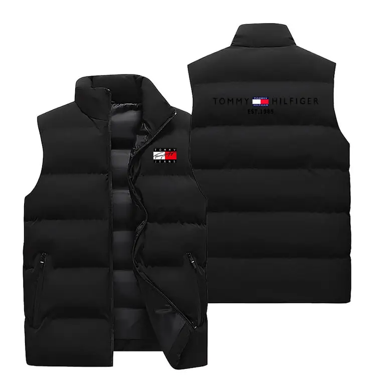 Men's Crossbody Vest Winter Warm Sleeveless Collar - Image 6