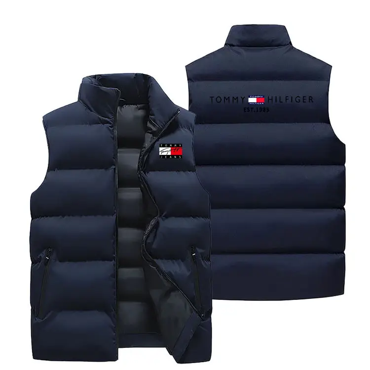 Men's Crossbody Vest Winter Warm Sleeveless Collar - Image 9