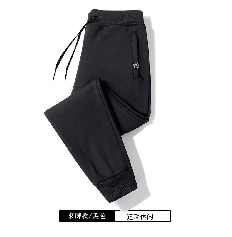 Men Fleece Lined Grey Sweatpants Ankle Tie — feature 3