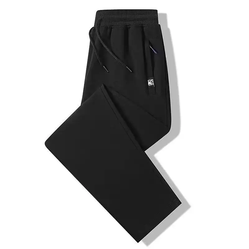 Men Fleece Lined Grey Sweatpants Ankle Tie - Image 10