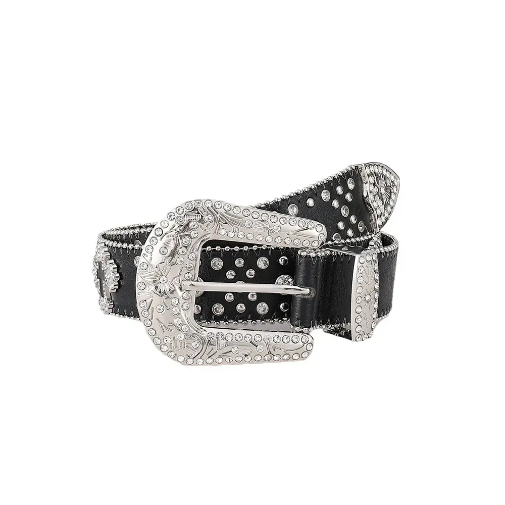 Gold Plated Rhinestone Belt for Women - Image 9