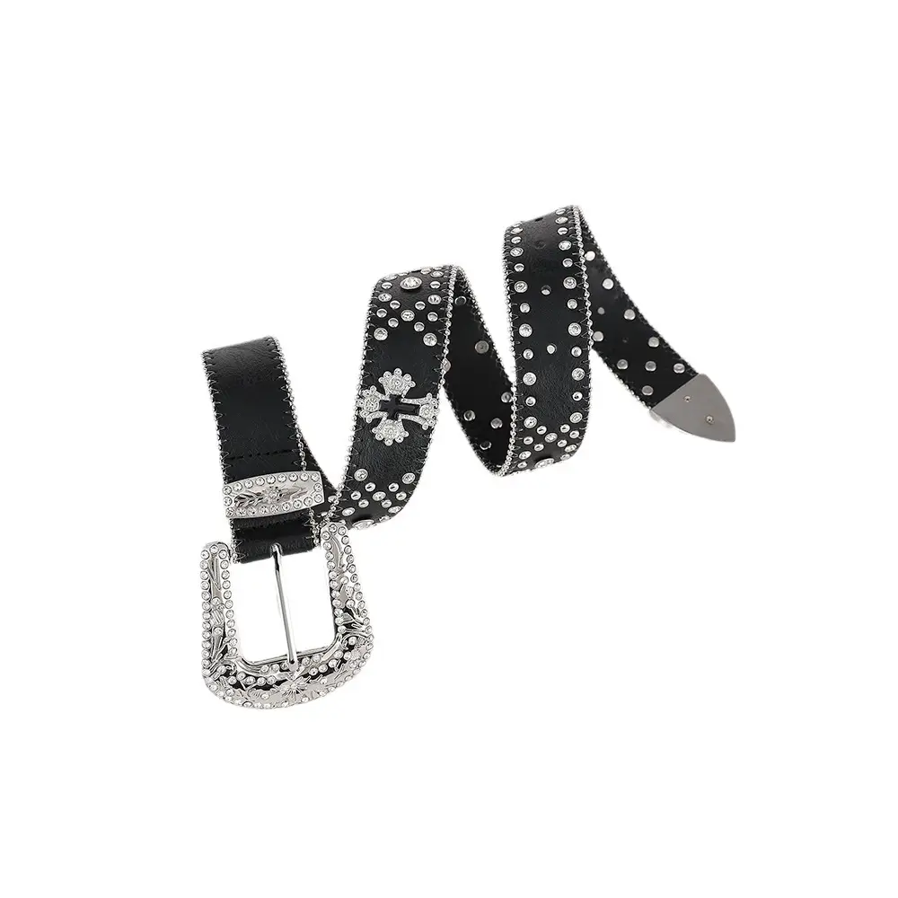 Gold Plated Rhinestone Belt for Women - Image 10