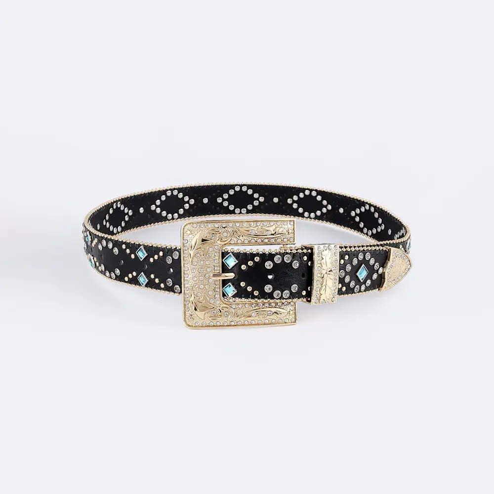 Gold Plated Rhinestone Belt for Women — feature 12