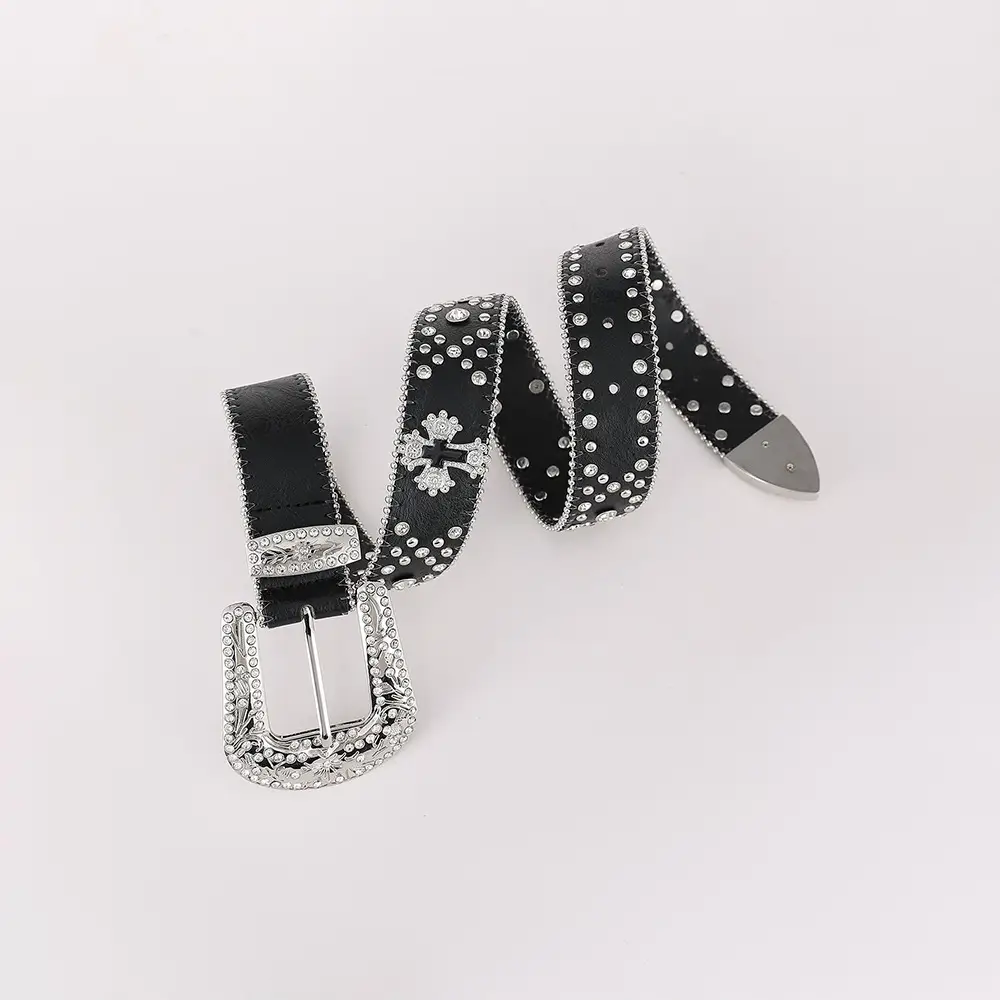 Gold Plated Rhinestone Belt for Women — feature 16