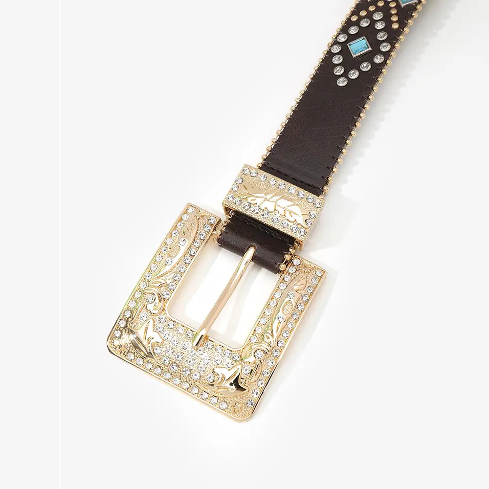Gold Plated Rhinestone Belt for Women — feature 23