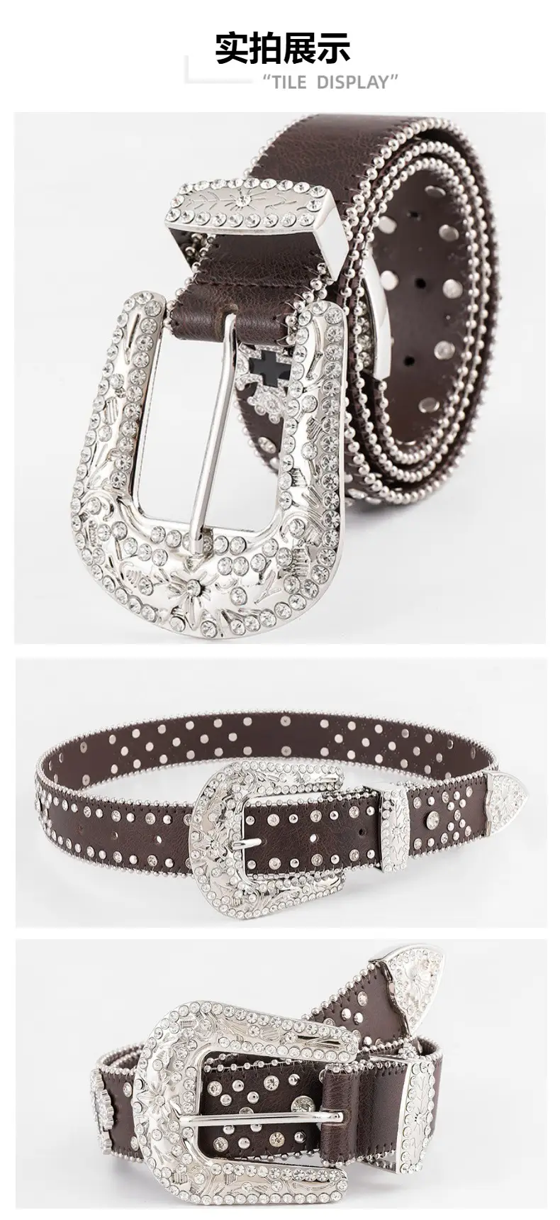 Gold Plated Rhinestone Belt for Women — feature 7