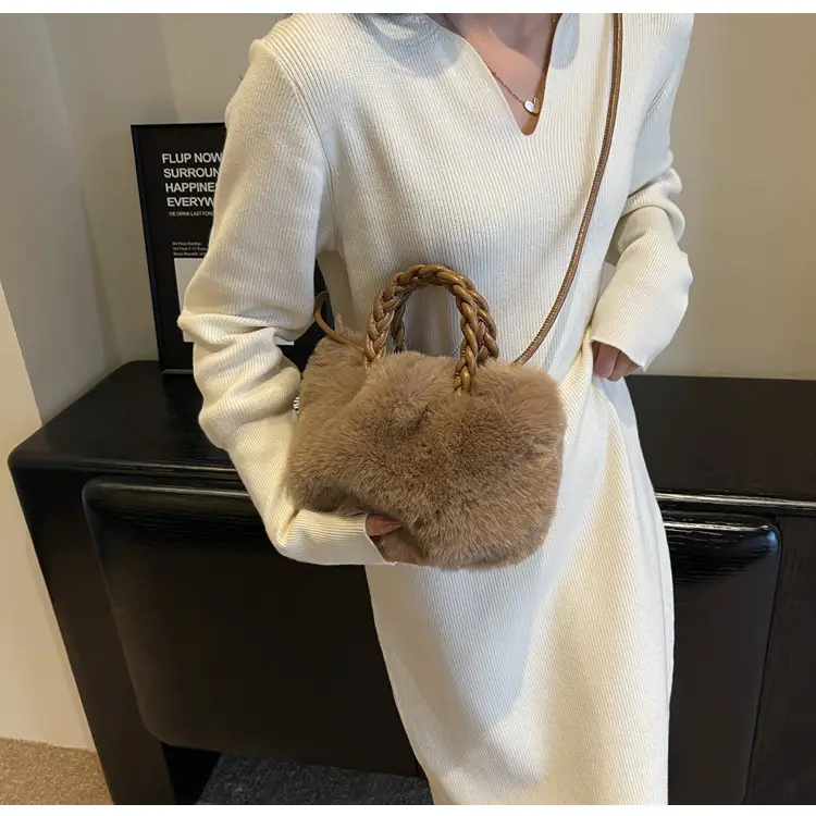 Plush Faux Fur Shoulder Bag for Women Winter 2023 — feature 14