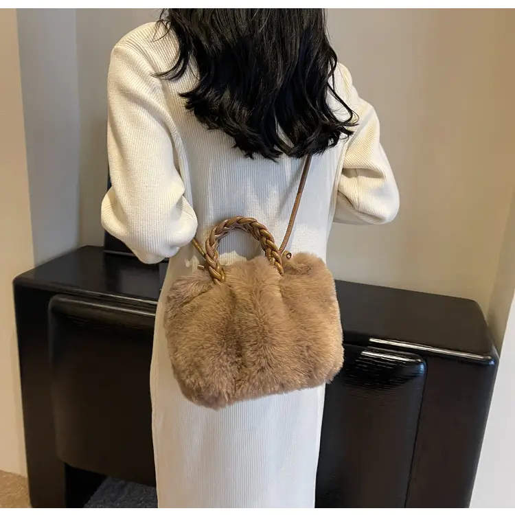 Plush Faux Fur Shoulder Bag for Women Winter 2023 — feature 16