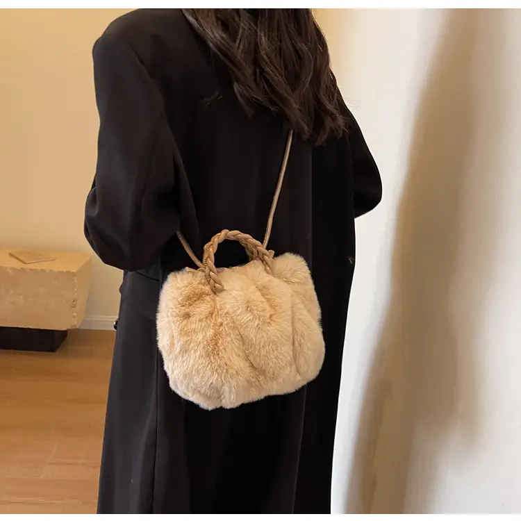 Plush Faux Fur Shoulder Bag for Women Winter 2023 — feature 19
