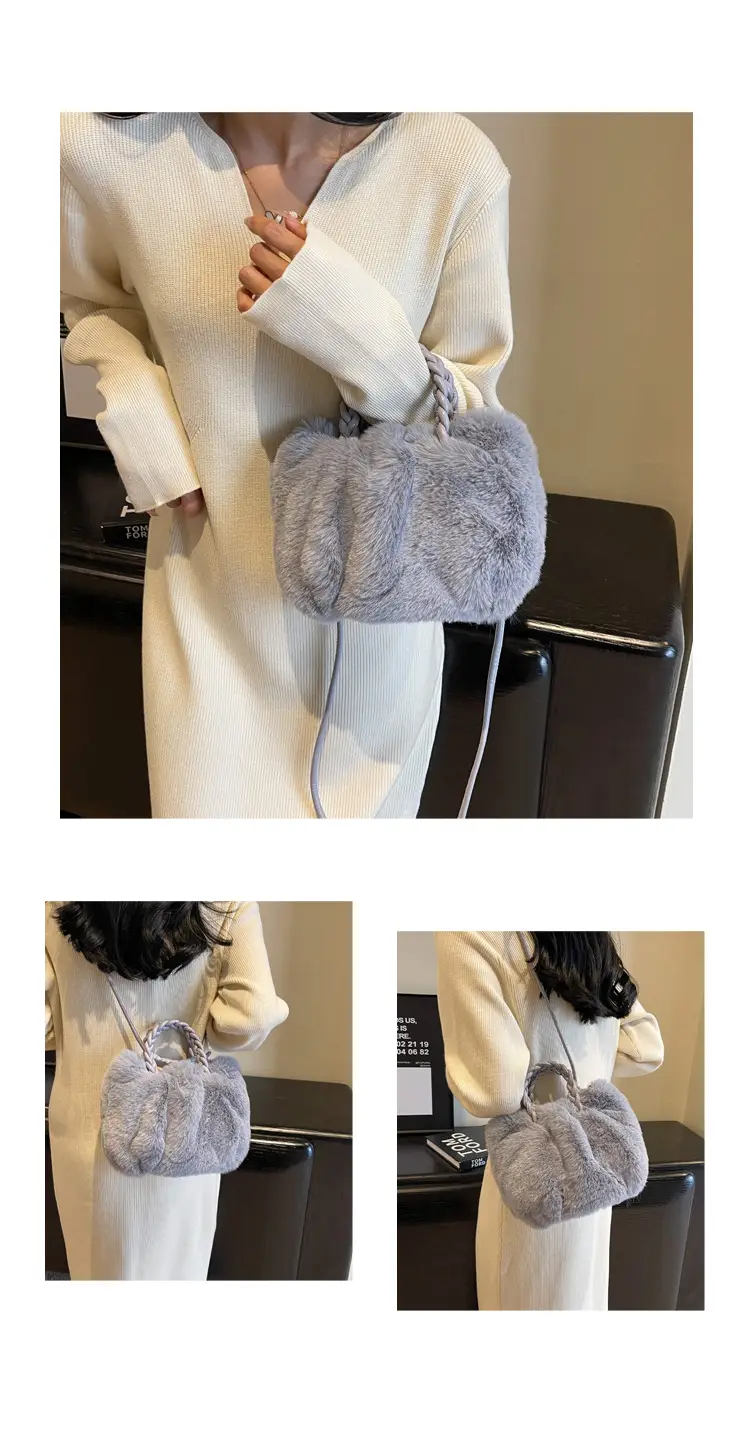 Plush Faux Fur Shoulder Bag for Women Winter 2023 — feature 23