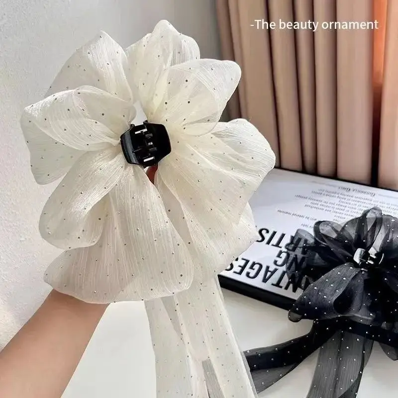 Black Starry Sky Ribbon Hairpin for Women — feature 15
