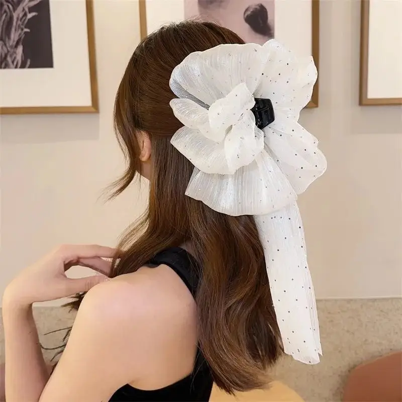 Black Starry Sky Ribbon Hairpin for Women — feature 5