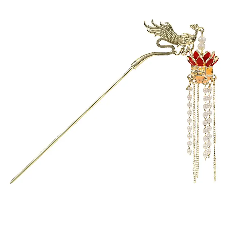 Luminous Lantern Hairpin with Phoenix Design for Women - Image 19