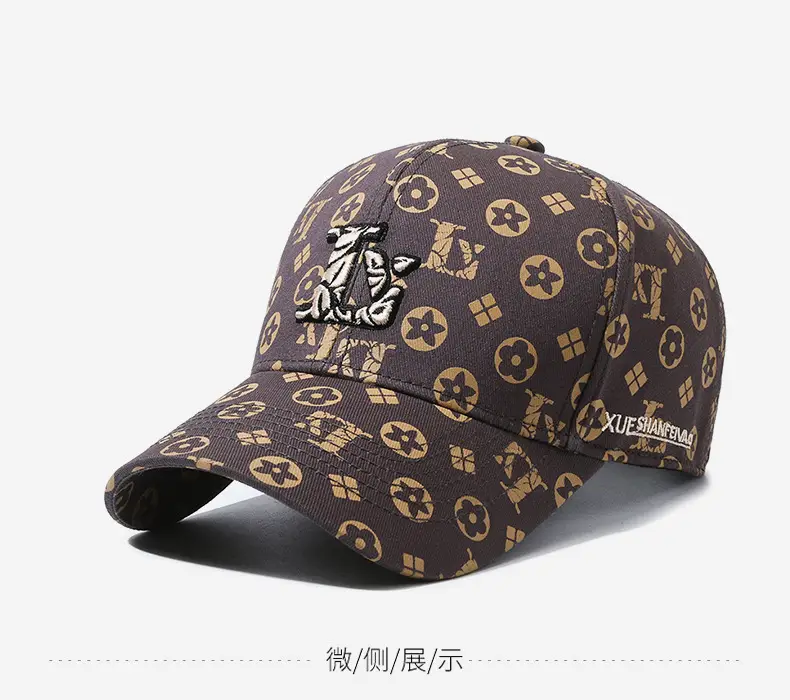 Men's Beige Graphic Cap with Socks Pattern — feature 9