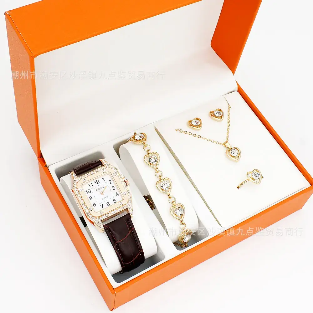Gold Heart Charm Bracelet Set for Women - Image 7
