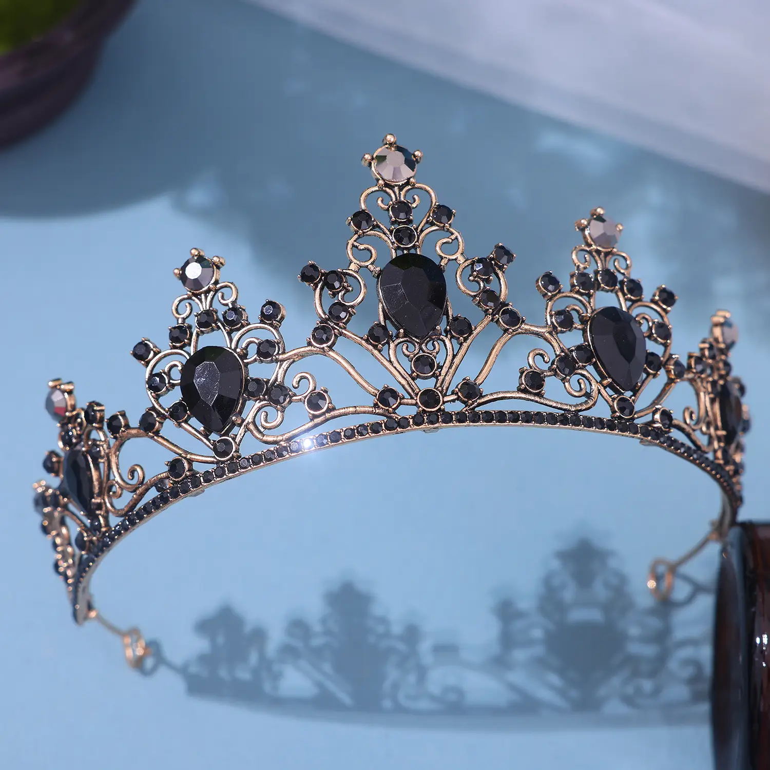 European Bride Rhinestone Crown Wedding Hair Accessory - Image 13