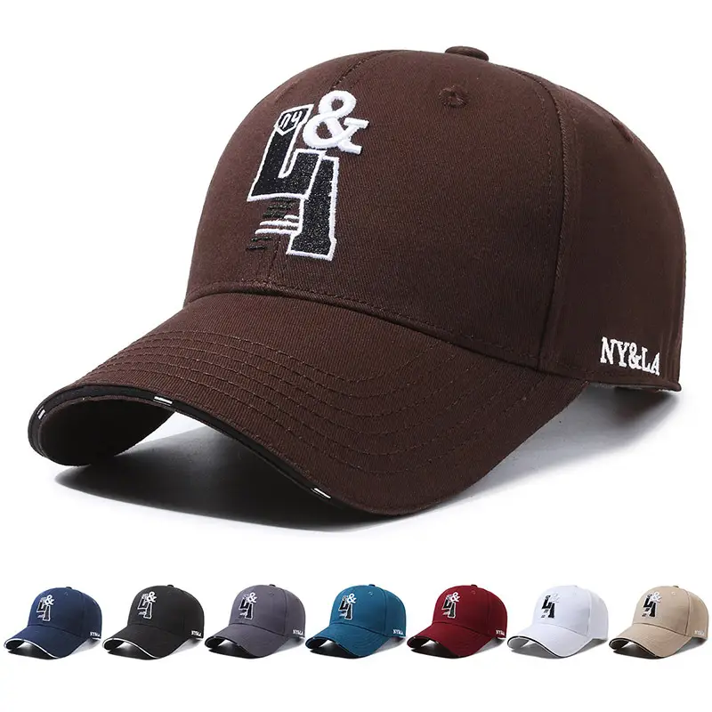 Men's Black Embroidered Ny&La Baseball Cap - Image 8