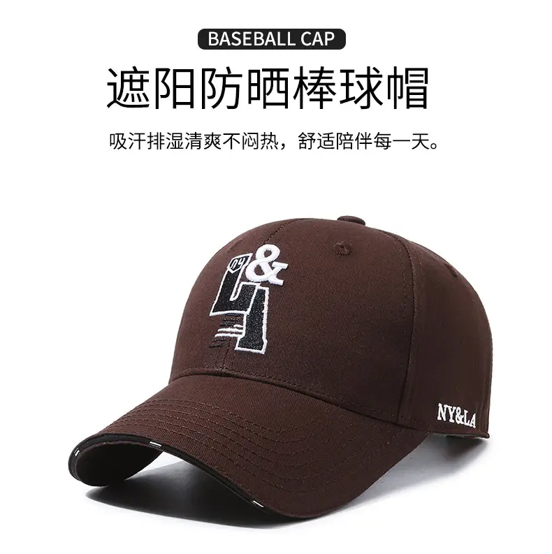 Men's Black Embroidered Ny&La Baseball Cap — feature 1
