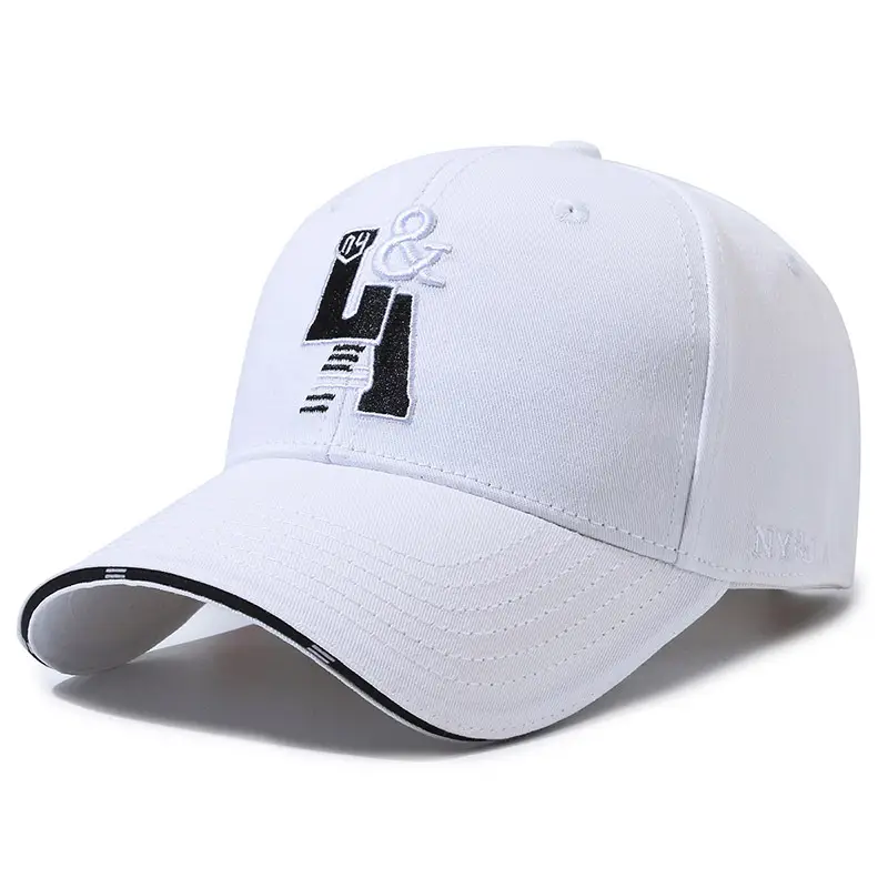 Men's Black Embroidered Ny&La Baseball Cap - Image 3