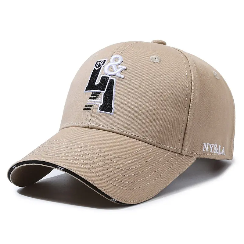 Men's Black Embroidered Ny&La Baseball Cap - Image 6