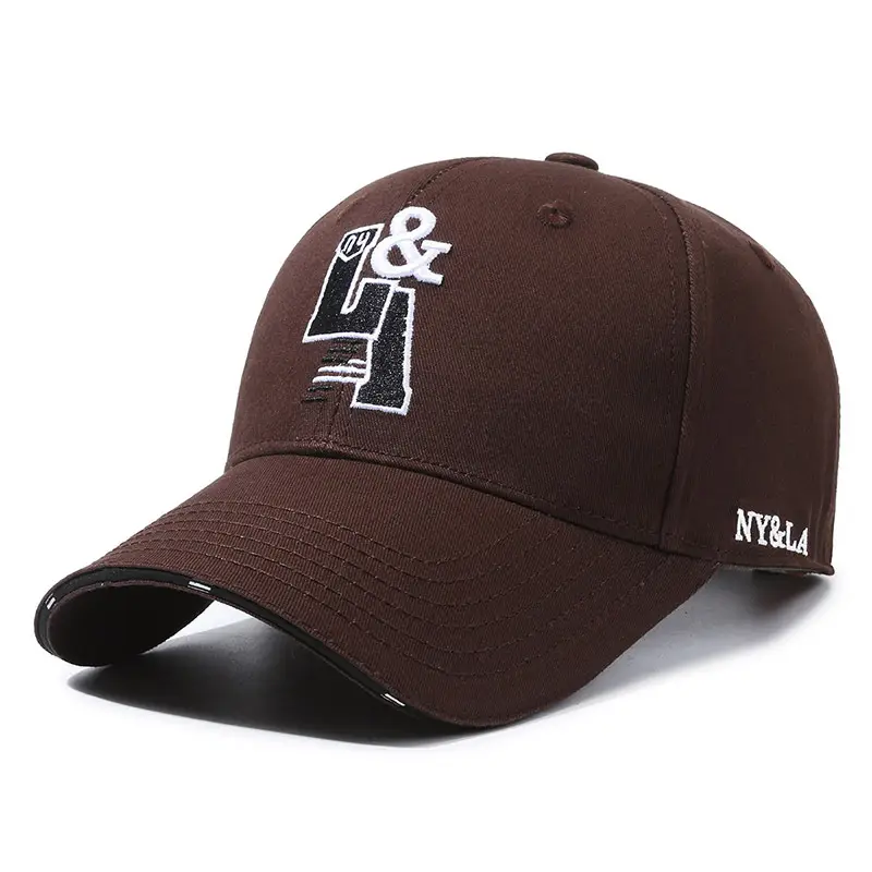 Men's Black Embroidered Ny&La Baseball Cap - Image 7