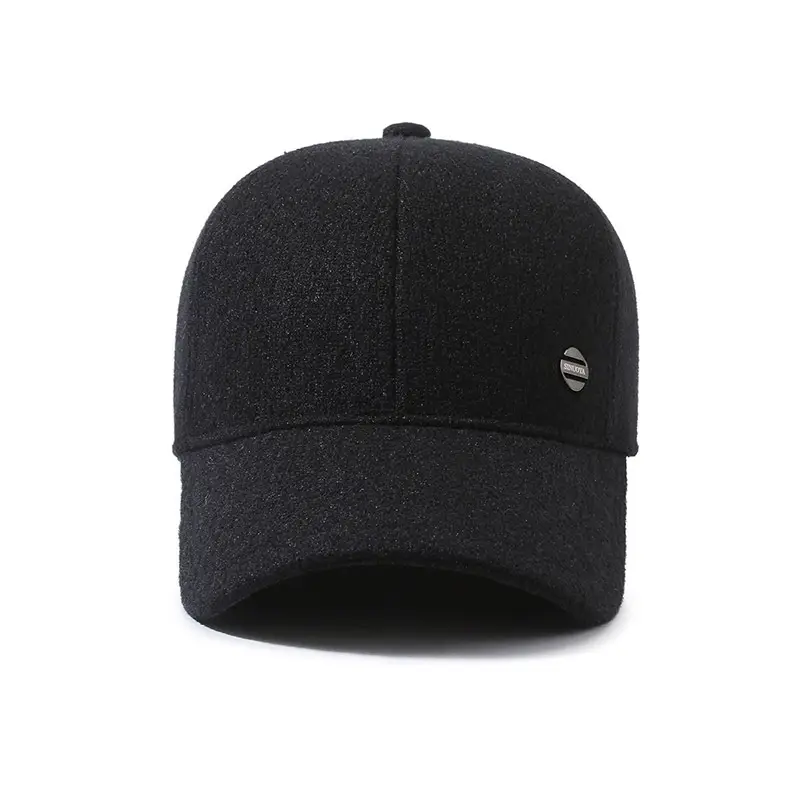 Men's Navy Blue Fleece Baseball Cap with Logo - Image 5