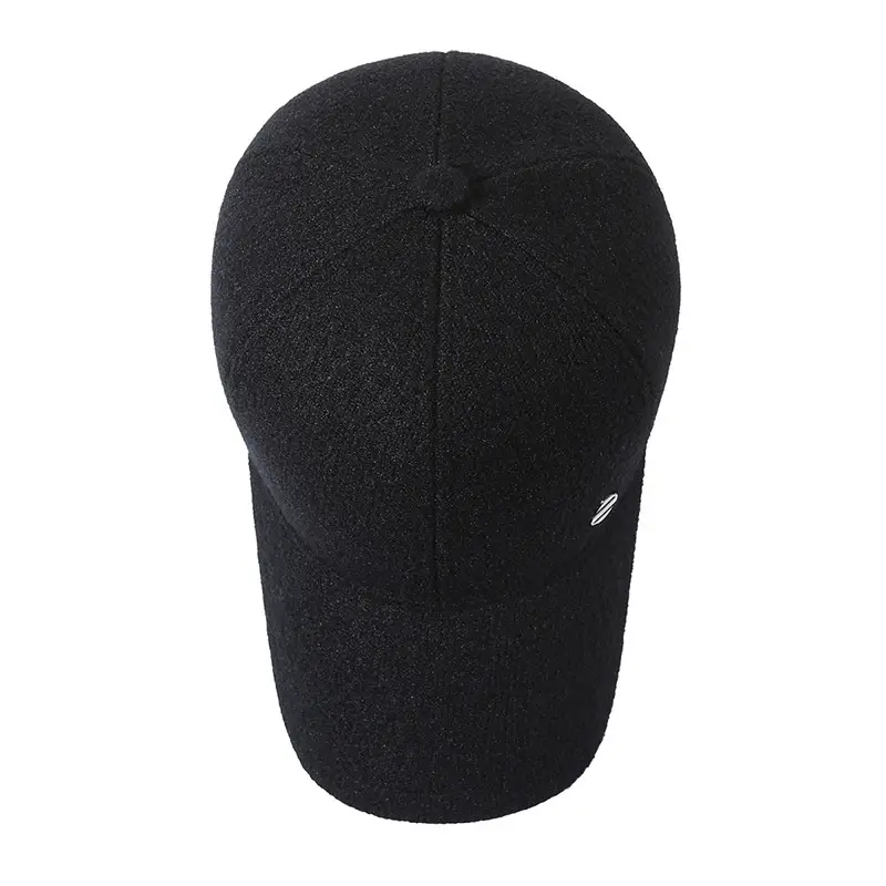 Men's Navy Blue Fleece Baseball Cap with Logo - Image 6