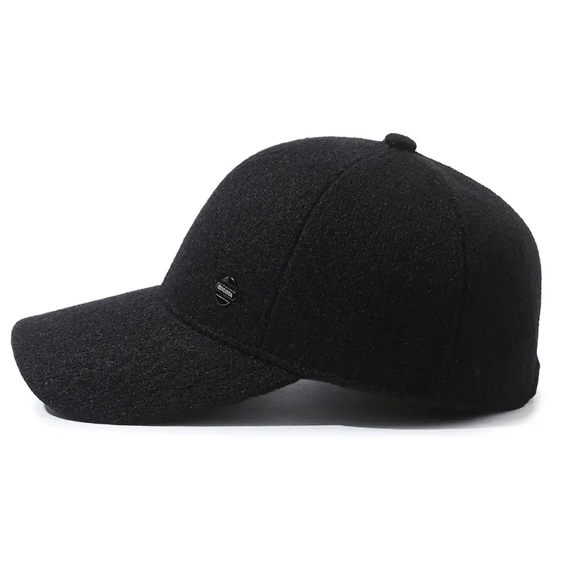 Men's Navy Blue Fleece Baseball Cap with Logo - Image 7