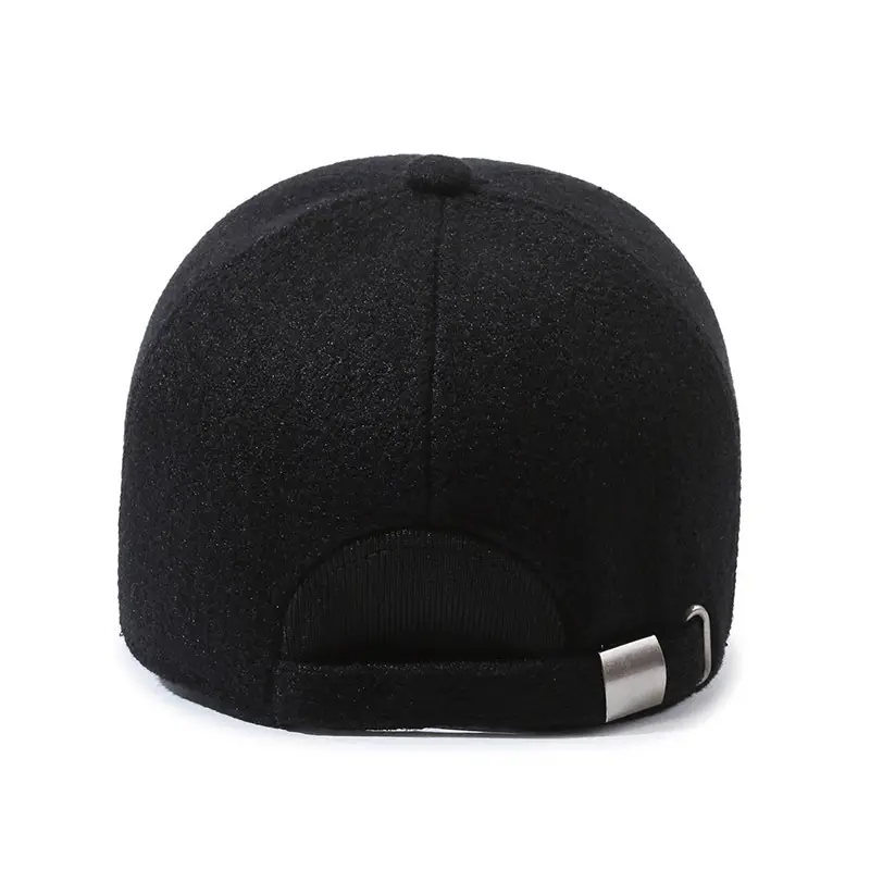 Men's Navy Blue Fleece Baseball Cap with Logo - Image 8