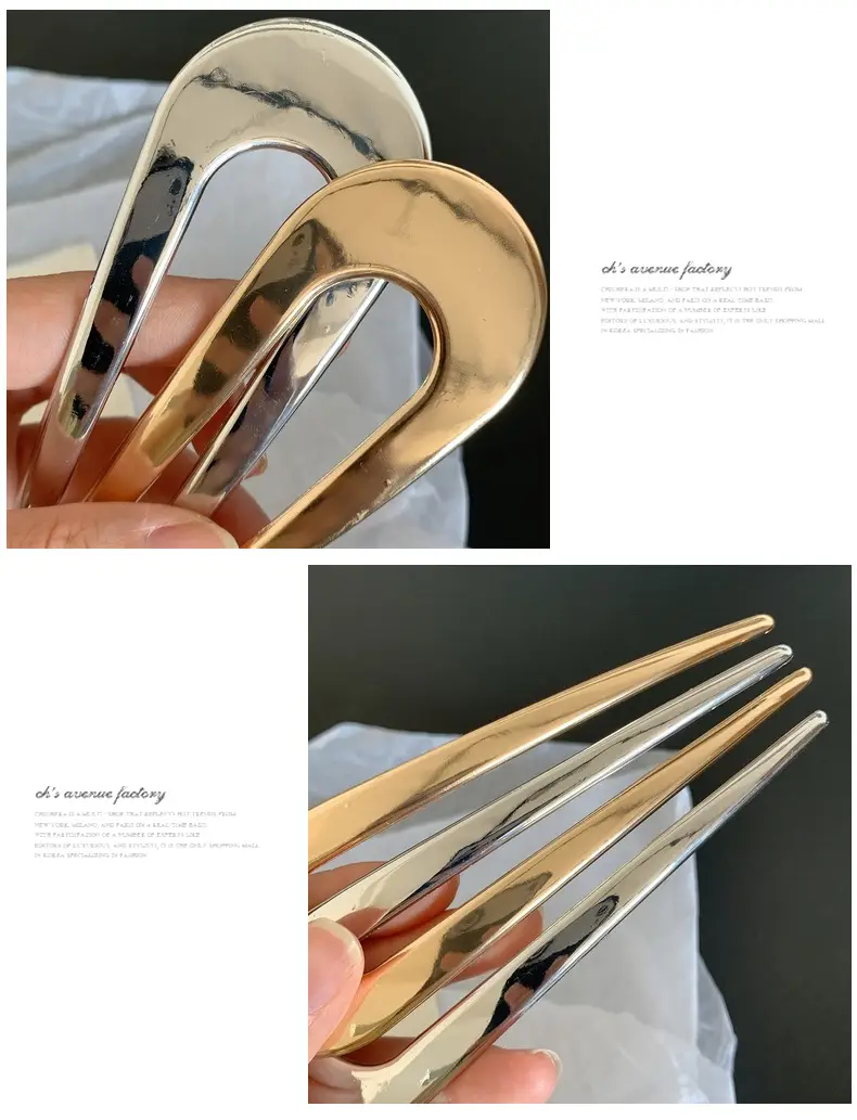 Japanese Korean Hairpin U-Shaped Hair Fork — feature 10