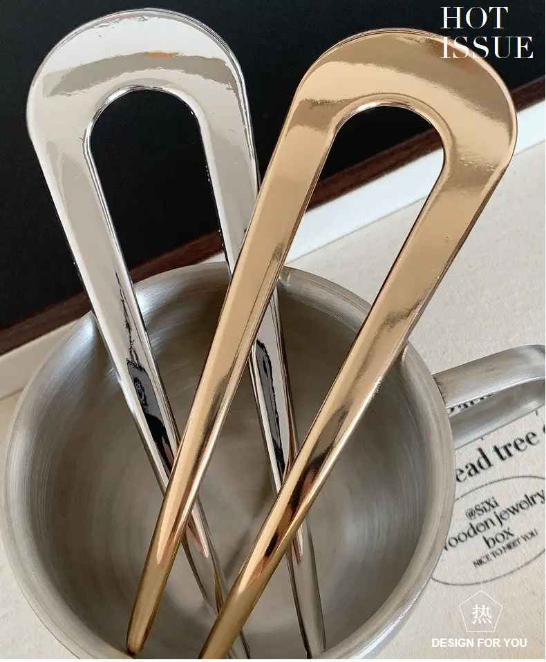 Japanese Korean Hairpin U-Shaped Hair Fork — feature 3