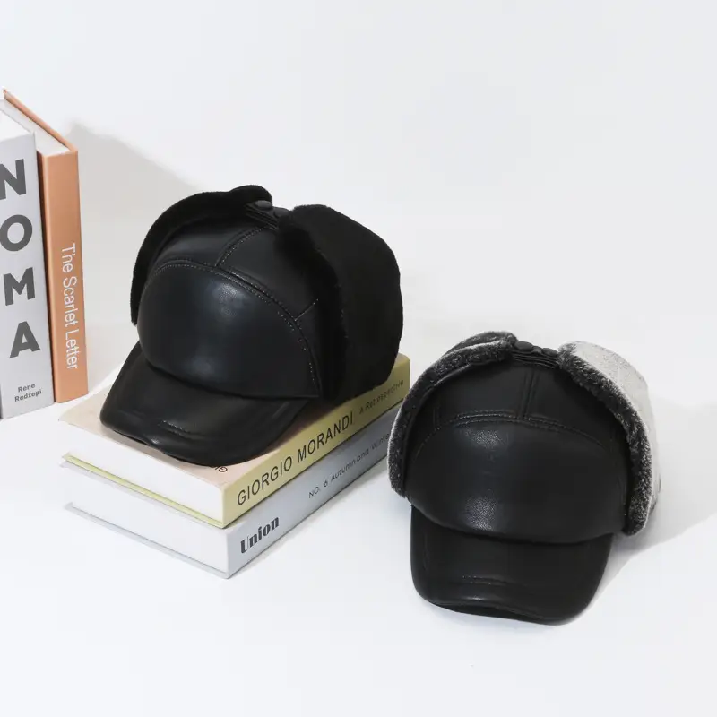 Black Fleece Winter Cap for Men Women Clothing accessories - Image 3