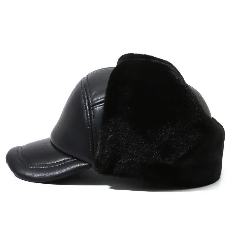 Black Fleece Winter Cap for Men Women Clothing accessories - Image 4