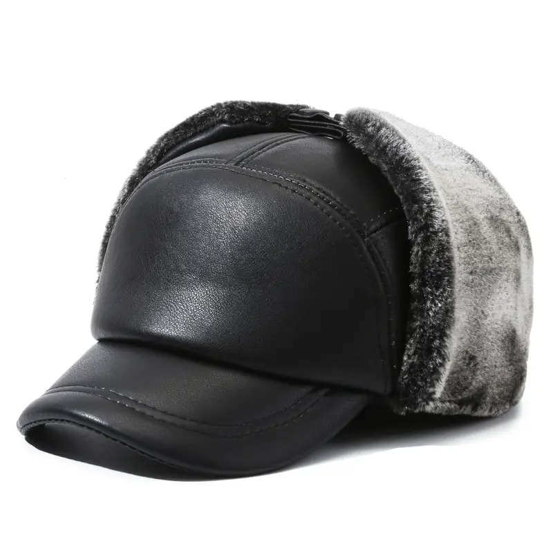 Black Fleece Winter Cap for Men Women Clothing accessories - Image 7