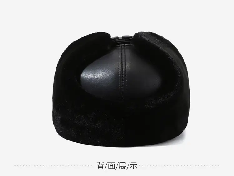 Black Fleece Winter Cap for Men Women Clothing accessories — feature 11