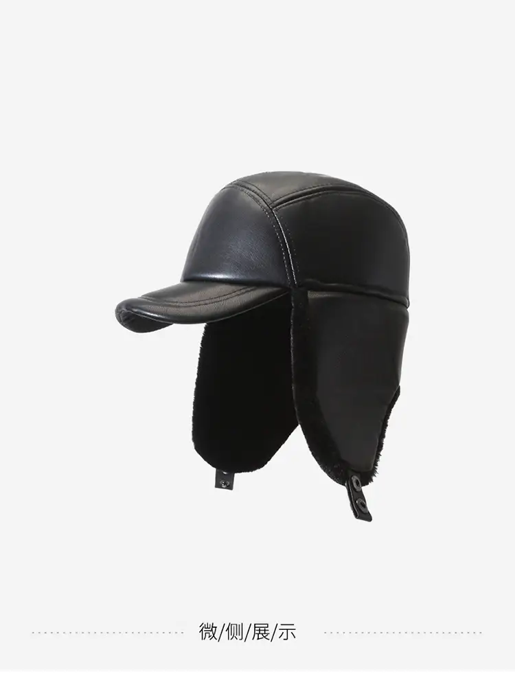 Black Fleece Winter Cap for Men Women Clothing accessories — feature 14