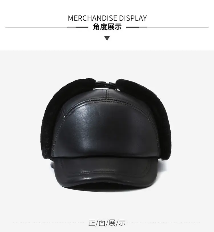 Black Fleece Winter Cap for Men Women Clothing accessories — feature 8