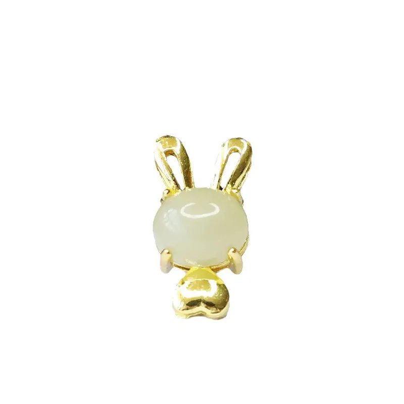 Guan Yu Jade Rabbit Necklace for Women Gold Chain - Image 6