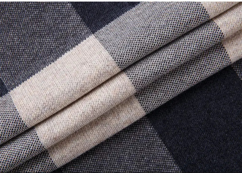 2024 Men's Wool Knitted Scarf Grey Black Korean Style — feature 11