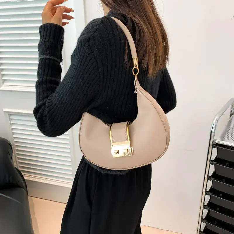 Black High-End Lock Armpit Bag for Women — feature 13