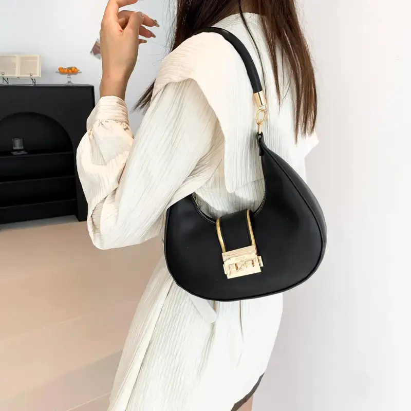 Black High-End Lock Armpit Bag for Women — feature 20