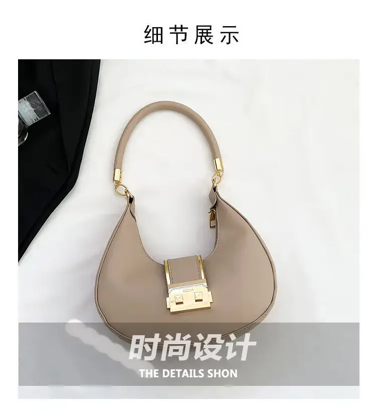 Black High-End Lock Armpit Bag for Women — feature 4