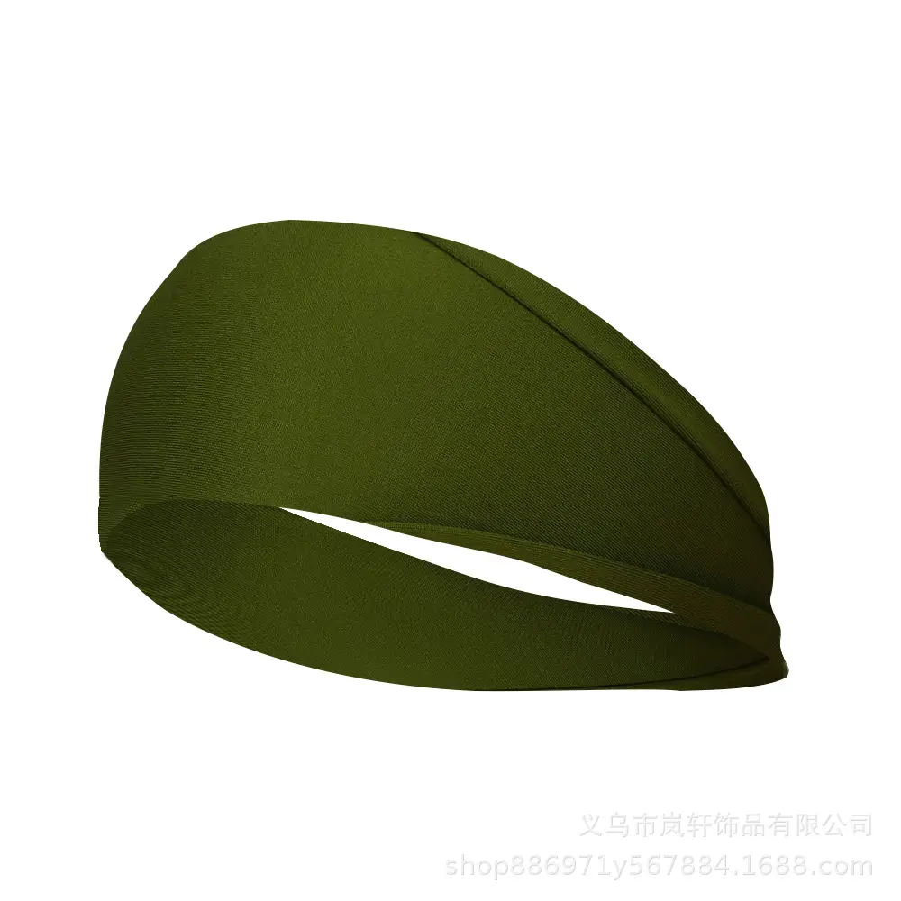 Green Polyester Sports Headband for Men Women Fitness Running - Image 12