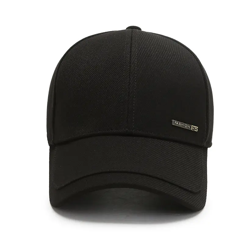 Men's Grey Cotton Peak Cap Winter Warm Outdoor - Image 5