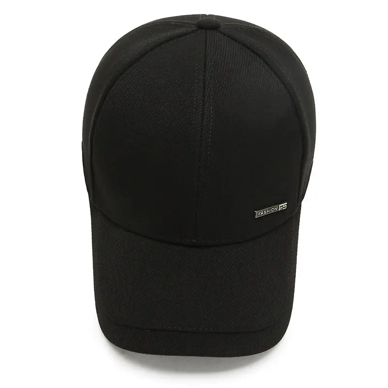 Men's Grey Cotton Peak Cap Winter Warm Outdoor - Image 6
